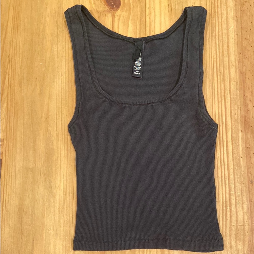 Skims Cotton Ribbed Tank Soot
